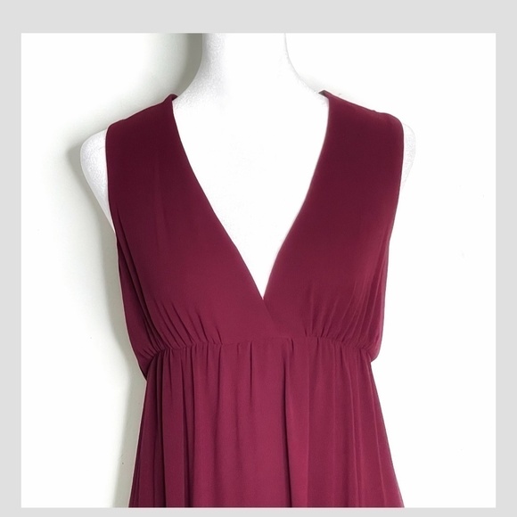 Show Me Your MuMu Dress Empire Waist Sleeveless Chiffon Maxi Length Keyhole Back - Picture 4 of 11